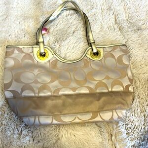 Coach Signature Beach Tote Bag